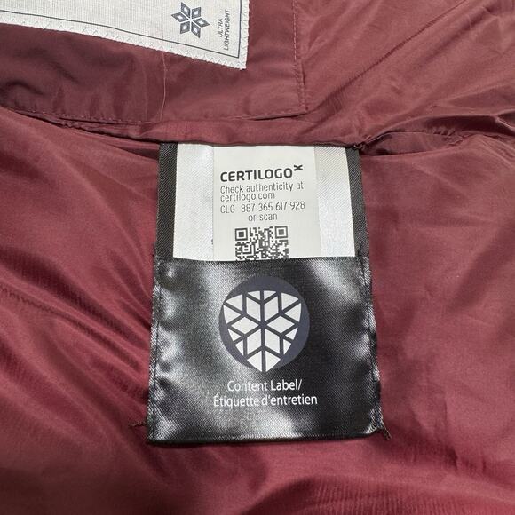 WHITESKY Women’s XXS Packable Down Jacket Maroon Puffer Coat Windbreaker NWT - Picture 9 of 15